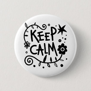Kalm houden ronde button 5,7 cm