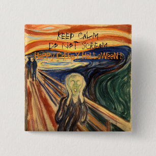 Kalm houden Schreeuw geen HaPPy CrEEpY HaLLWeeN Vierkante Button 5,1 Cm
