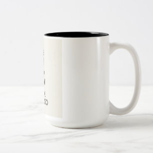 Kalm houden tweekleurige koffiemok