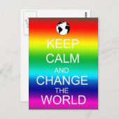 Kalm houden Verandering van het Briefkaart van de  (Voorkant / Achterkant)