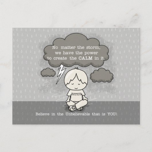 Kalm in het Storm Briefkaart (Voorkant)