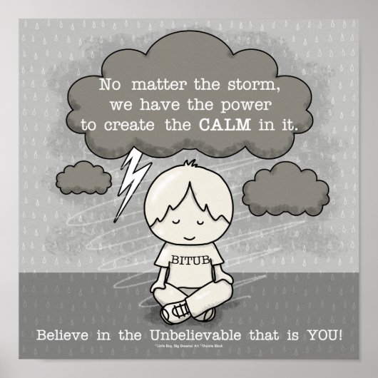 Kalm in het Storm Poster (Voorkant)