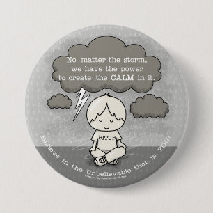 Kalm in het Storm Ronde Button 7,6 Cm