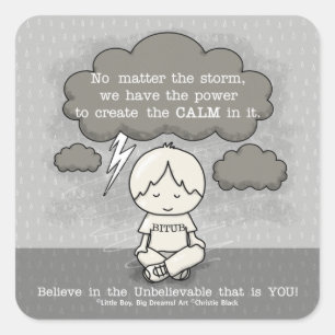Kalm in het Storm Vierkante Sticker
