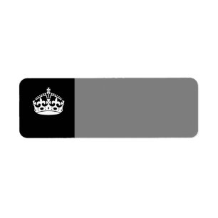 Kalm kroonplaat houden op Solid Black Etiket