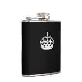 Kalm kroonplaat houden op Solid Black Heupfles (Rechts)