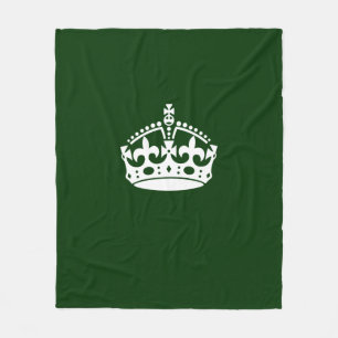 Kalm kuit houden op Forest Green Fleece Deken