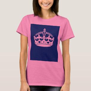 Kalm kuit houden op marineblauw decor t-shirt