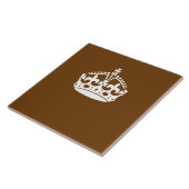 Kalm kuit op bruin decor tegeltje (Zijkant)