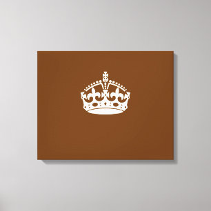 Kalm kuit op bruin houden canvas afdruk