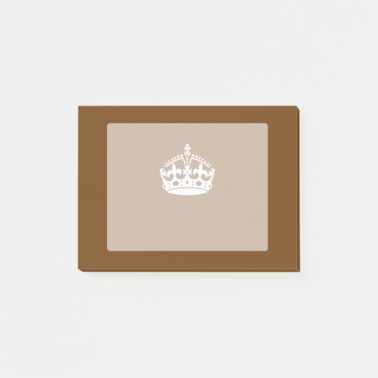 Kalm kuit op bruin post-it® notes (Voorkant)