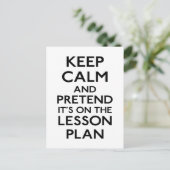 Kalm lesplan houden briefkaart (Staand voorkant)