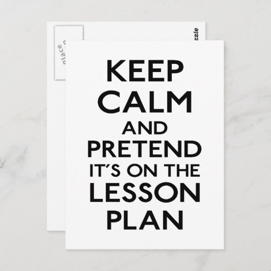 Kalm lesplan houden briefkaart (Voorkant / Achterkant)