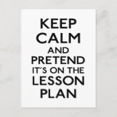 Kalm lesplan houden briefkaart (Voorkant)