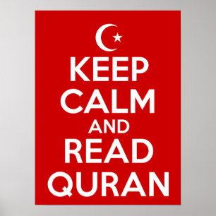 Kalm lezen Quran houden Poster