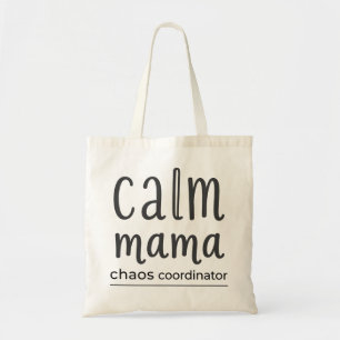 Kalm Mama Chaos Coördinator Minimalistische Typogr Tote Bag