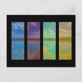 Kalm meer scène met een houten pier landschap briefkaart (Voorkant)
