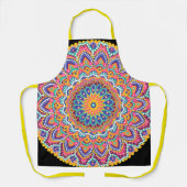 Kalm Mooie Kleurrijke Bloemen Mandala Schort (Voorkant)