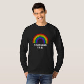 Kalm omlaag Im Bi Rainbow Bi Pride Bisexual Pr T-shirt (Voorkant volledig)