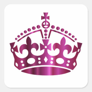 Kalm roze kroon behouden - Achtergrond wijzigen Vierkante Sticker