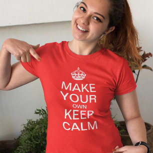 Kalm Sjabloon houden - Rood T-shirt