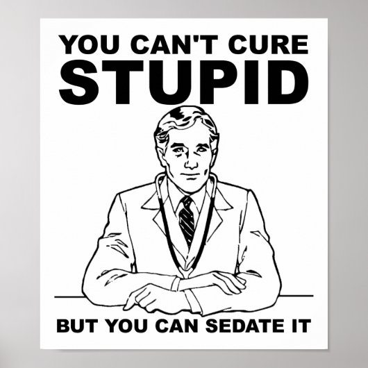 Kalm Stoere Grappige Poster (Voorkant)