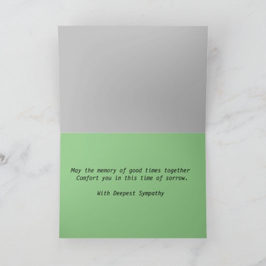 Kalm Sympathiekaartje Kaart (Binnen)