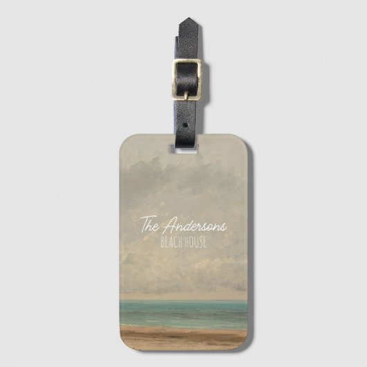 Kalm Zee 1866 Gustave Courbet National Gallery Bagagelabel (Voorkant (verticaal))