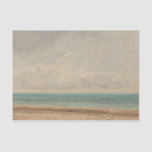 Kalm Zee 1866 Gustave Courbet National Gallery Tissuepapier (Voorkant)