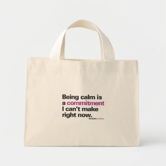Kalm zijn is ... canvas tas (Voorkant)