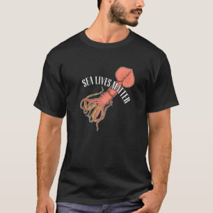 Kalmar Cephalopode Diving Zee Onderzoek T-shirt