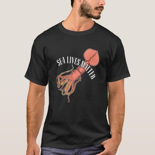 Kalmar Cephalopode Diving Zee Onderzoek T-shirt (Voorkant)