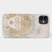 Kalme neutrale tonen en gouden boeddha Tibetaans Case-Mate iPhone Case (Achterkant (horizontaal))