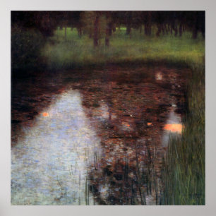 Kalme vijver op Kammer kasteelterrein, Gustav Klim Poster
