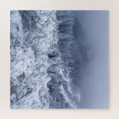 Kalme winterbergen: mistige sereniteit. legpuzzel (Horizontaal)