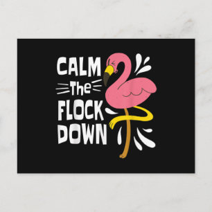 Kalmeer De Kudde Funny Roze Flamingo Briefkaart