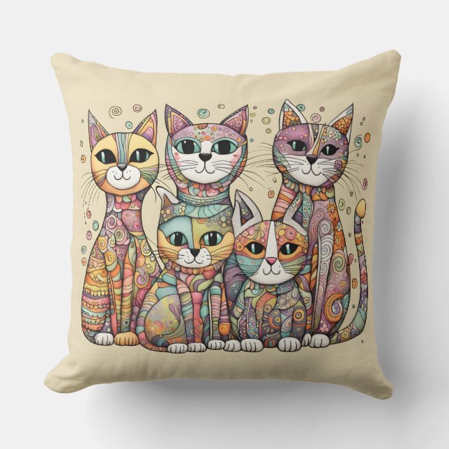 kalmerend kattenkussen kussen (Voorkant)