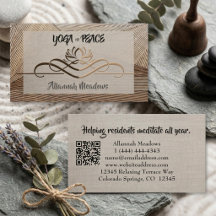 Kalmerend Linnen Bamboe Yoga Instructeur Visitekaa
