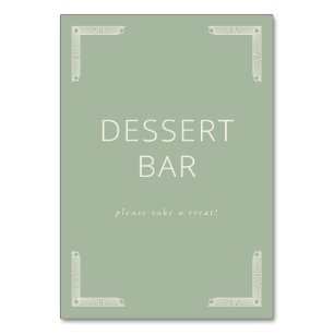 Kalmerend Saliegroen Minimalistisch Dessertbar Bor Kaart