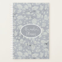Kalmerend Stofblauw Bullet Journal met Witte Rozen