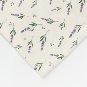 Kalmerende Aquarel Lavendel en Winterbes Fleece Deken