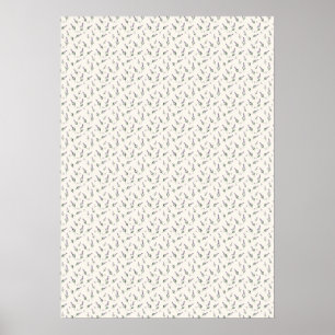 Kalmerende Aquarel Lavendel en Winterbes Poster