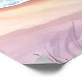 Kalmerende golf van Amerika strand scene Poster (Hoek)