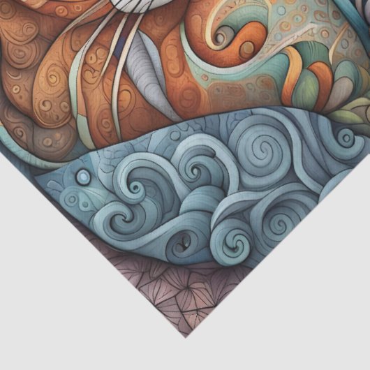 Kalmerende katten 2 tissue papier (Detail)