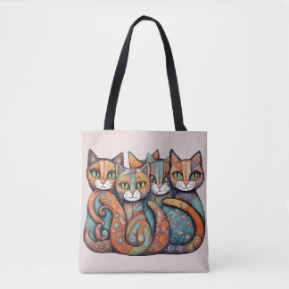 kalmerende katten 3 boodschappentas draagtas