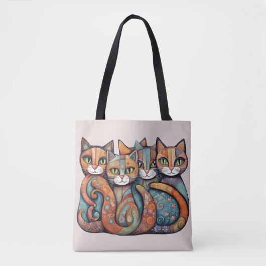 Kalmerende Katten 3 canvas tas (Voorkant)