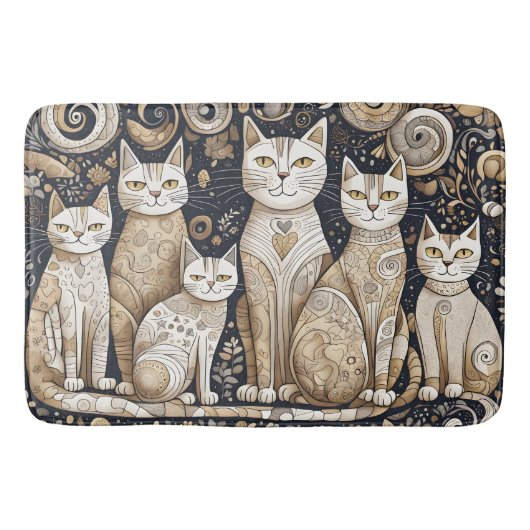 Kalmerende katten badmat (Voorkant)