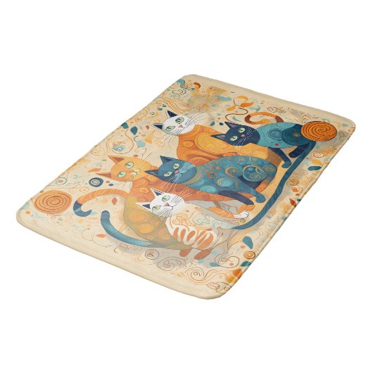 Kalmerende katten badmat (Gekanteld)