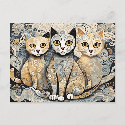 kalmerende katten briefkaart (Voorkant)