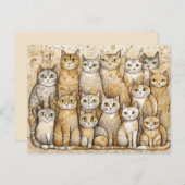 kalmerende katten briefkaart (Voorkant / Achterkant)